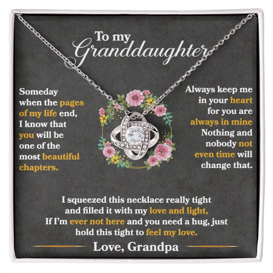 To My Granddaughter, Hold This Tight To Feel My Love - Dear Heart Gifts