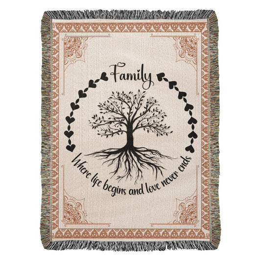 Family Roots, Celtic Tree Woven Blanket - Dear Heart Gifts